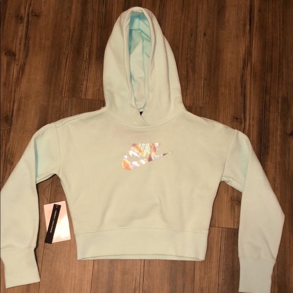 Nike girls hoodie small sky blue metallic - Picture 1 of 6